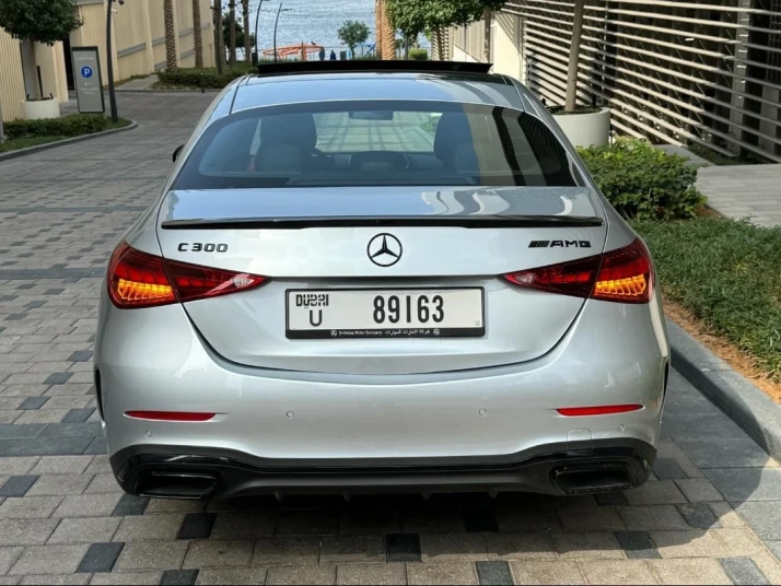 Mercedes Benz C300 2023 SILVER RENTAL IN DUBAI - undefined